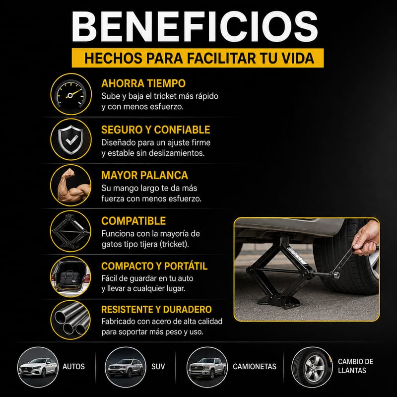 Llave de trinquete para uso mas facil de Tricket