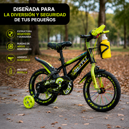 Bicicleta Infantil con Ruedas de Apoyo