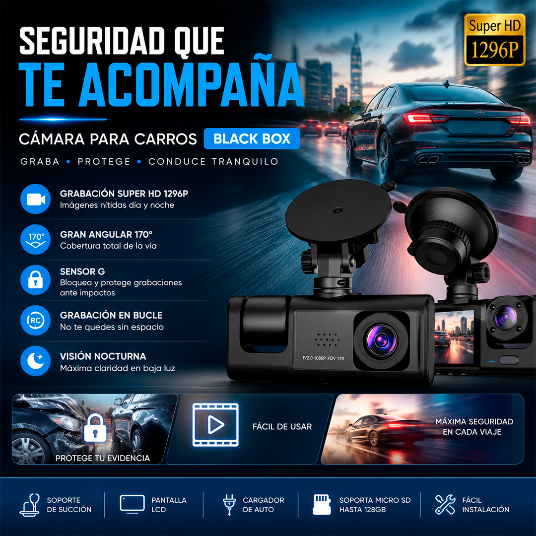 Cámara para Carros HD 1080P con WiFi + App