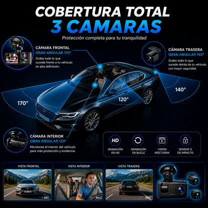 Cámara para Carros HD 1080P con WiFi + App