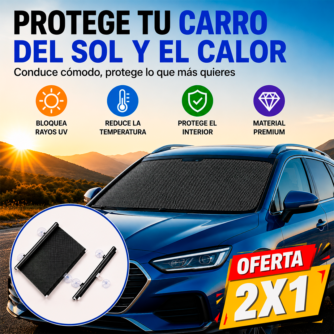 Cortina Retráctil Parasol Para Carros - OFERTA 2X1