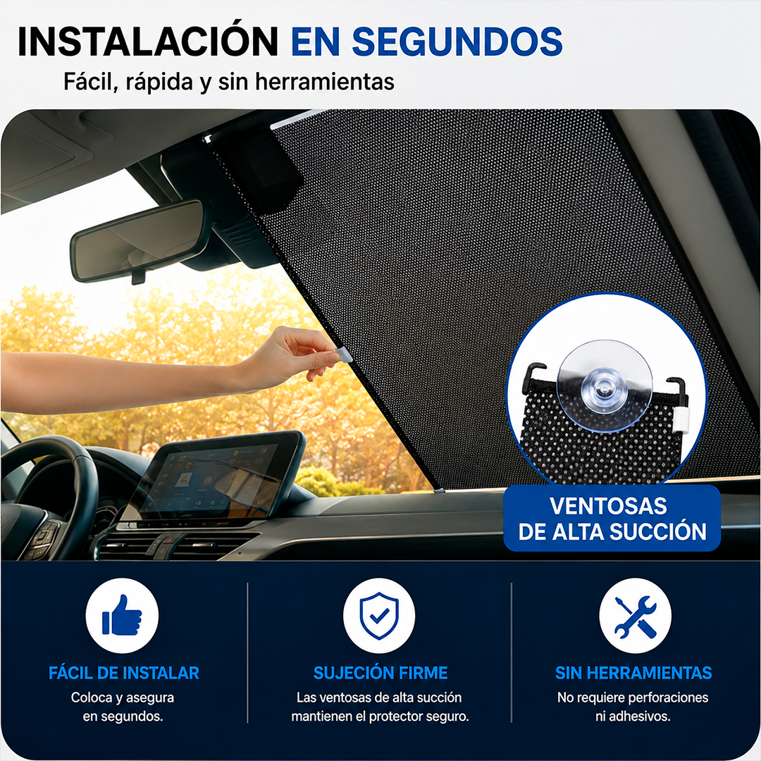 Cortina Retráctil Parasol Para Carros - OFERTA 2X1