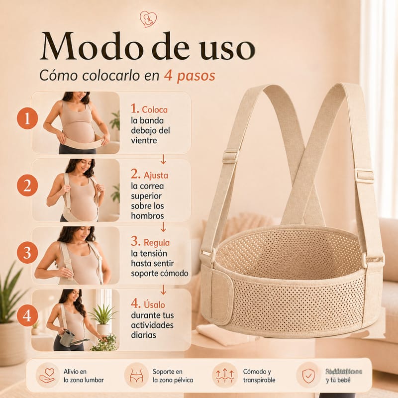 Cinturón de soporte maternal ajustable