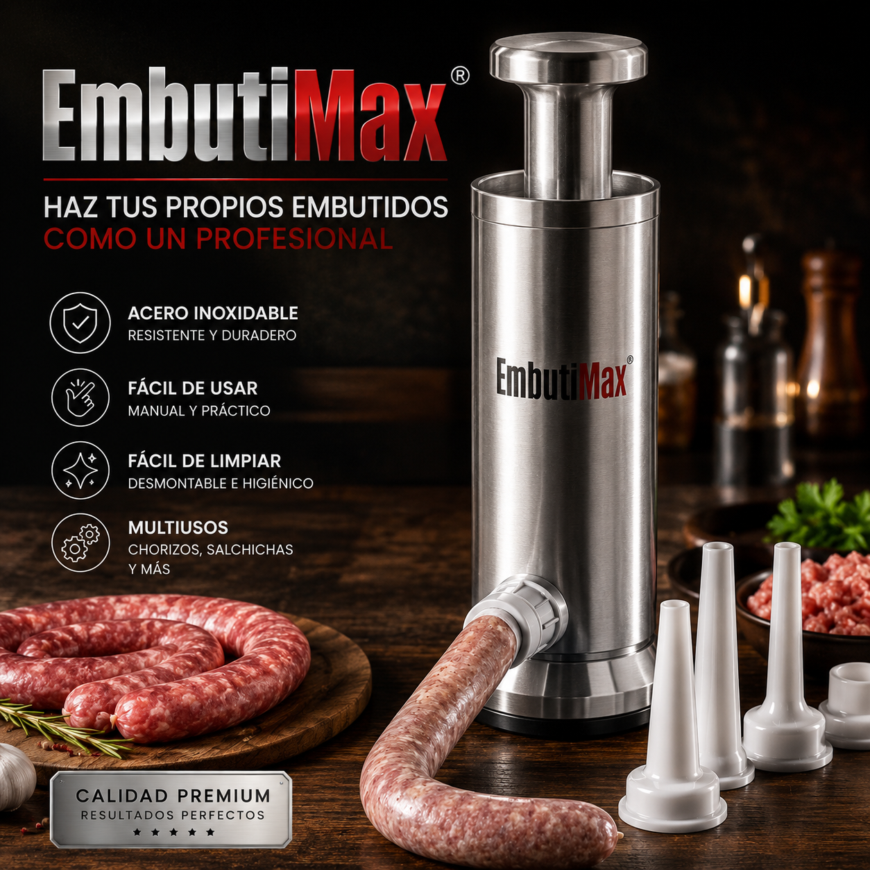 EmbutiMax Máquina de Embutidos 🌭